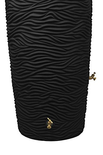 Good Ideas Imp-L65-Blk Impressions Palm Rain Saver， 65 Gallon， Black