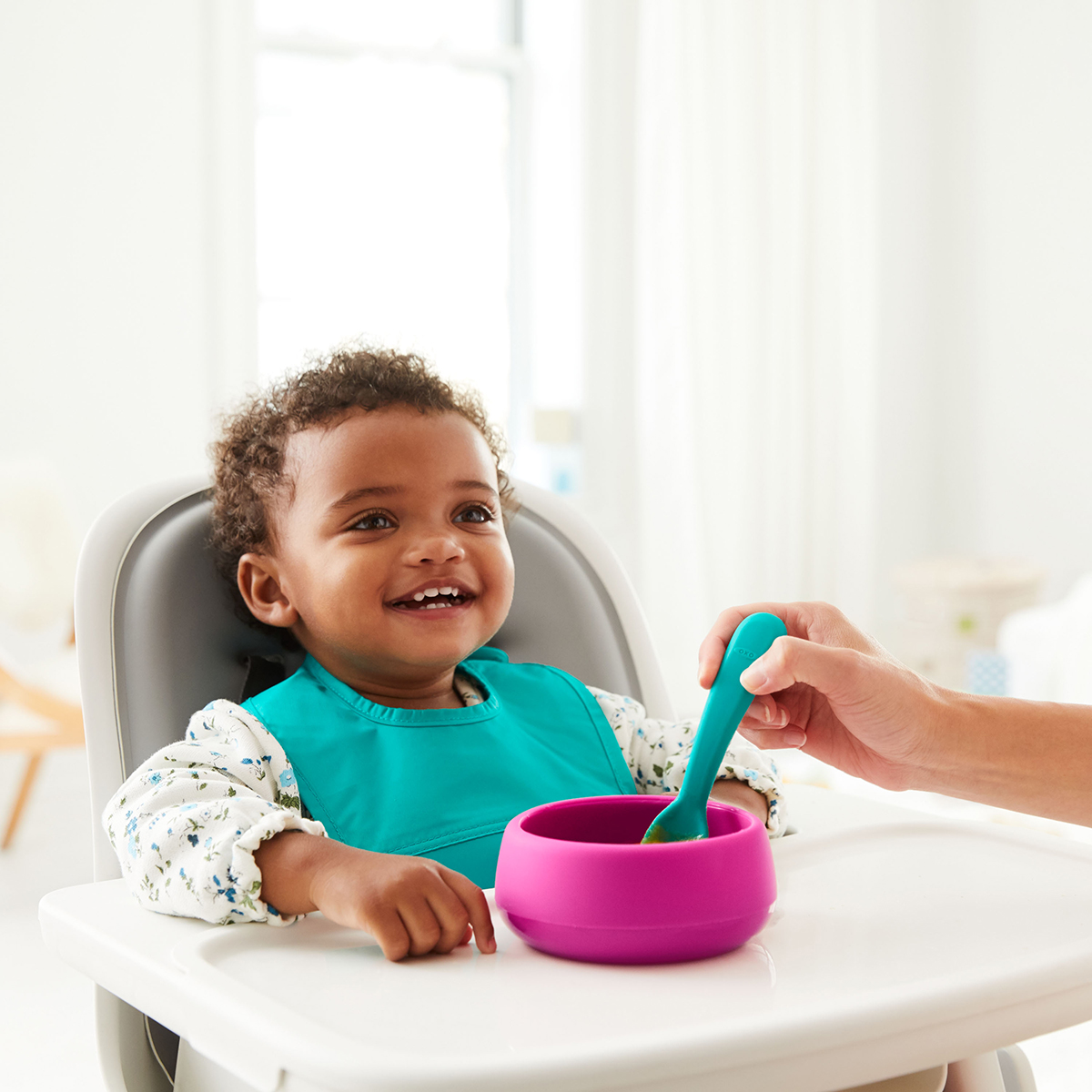 OXO Tot Pink Silicone Bowl