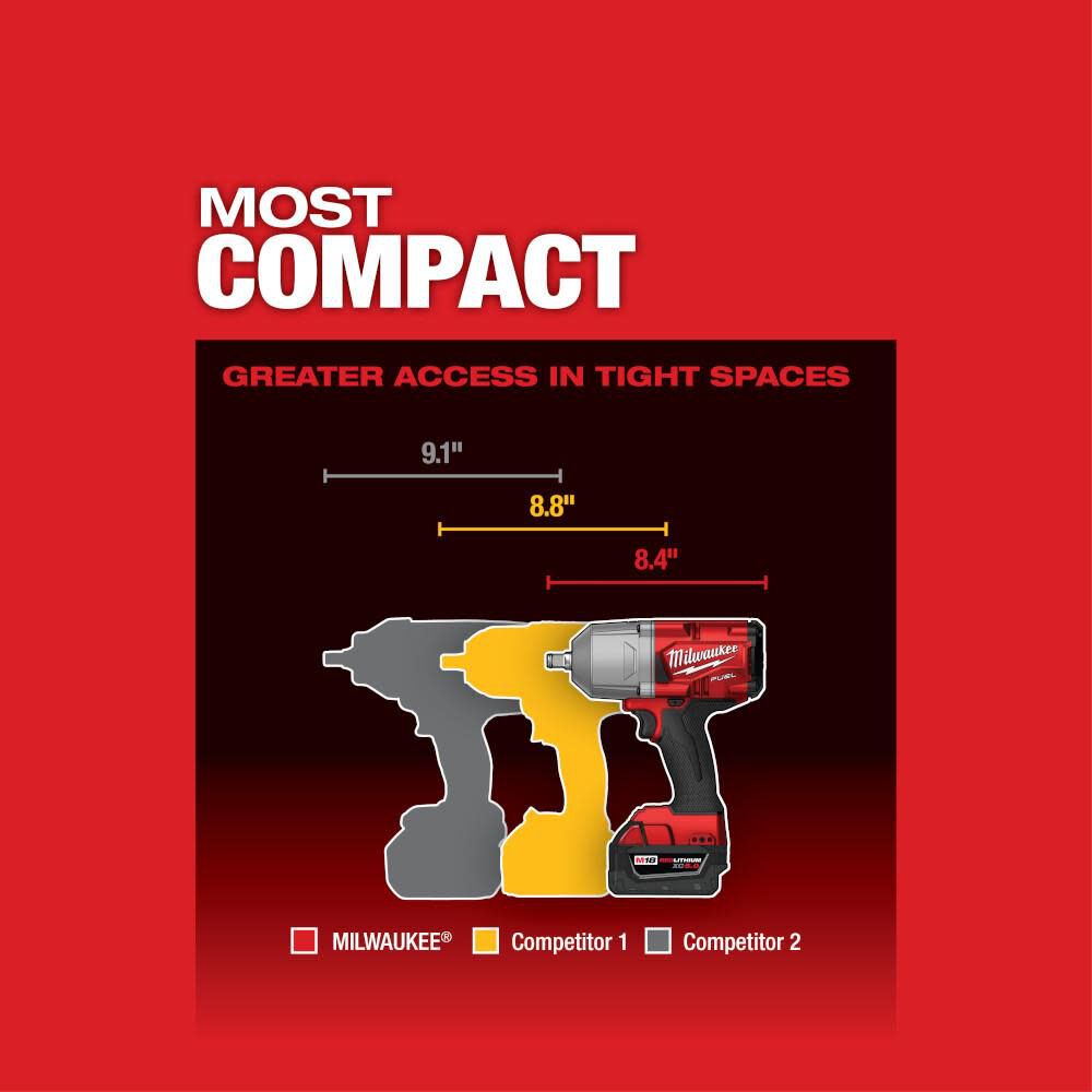 Milwaukee M18 FUEL 1/2 In. High Torque Impact Wrench with Friction Ring 2767-20 from Milwaukee