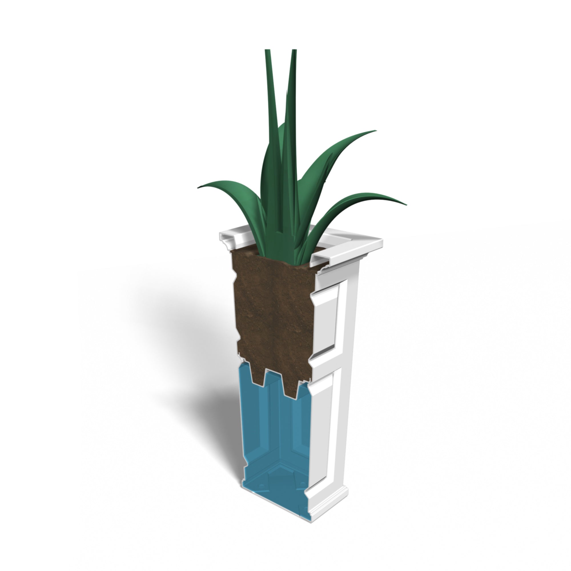 Nantucket Tall Planter Clay