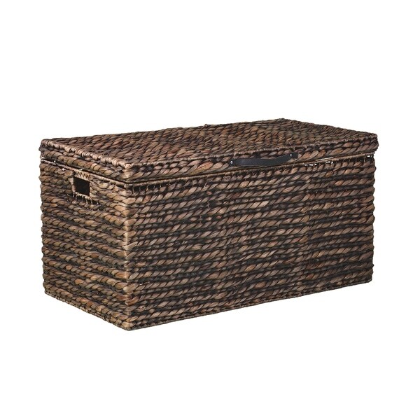 SEI Furniture Baux Water Hyacinth Storage Trunk Coffee Table