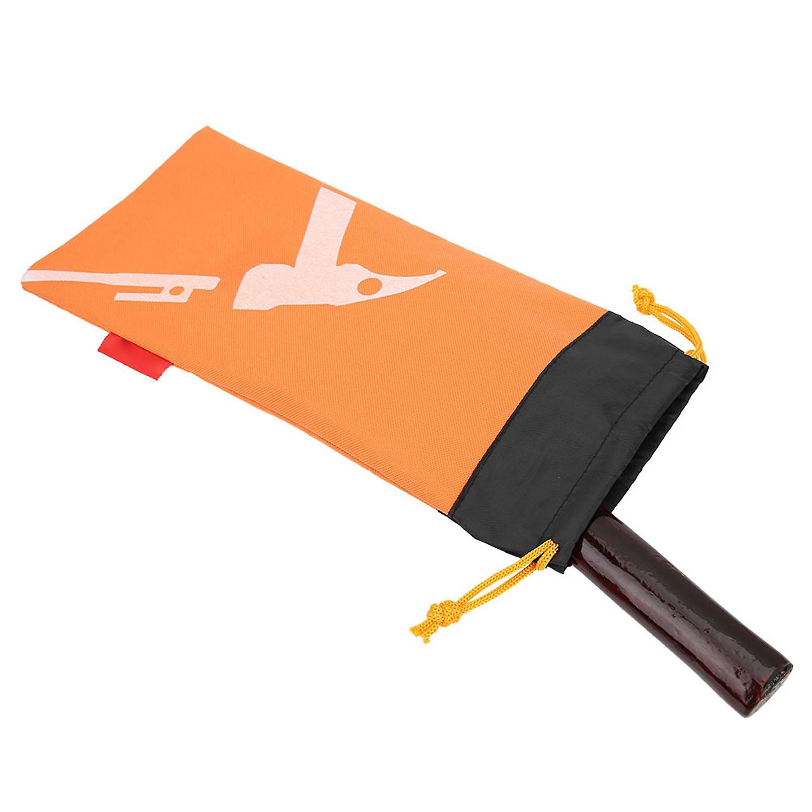 Tent Camping Tent Peg Hammer Nail Pouch Black Peg Nails Stake Storage Bag(orange)