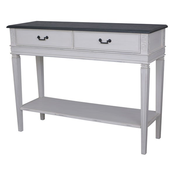 International Caravan Ashbury Distressed Wood 2-drawer Console Table