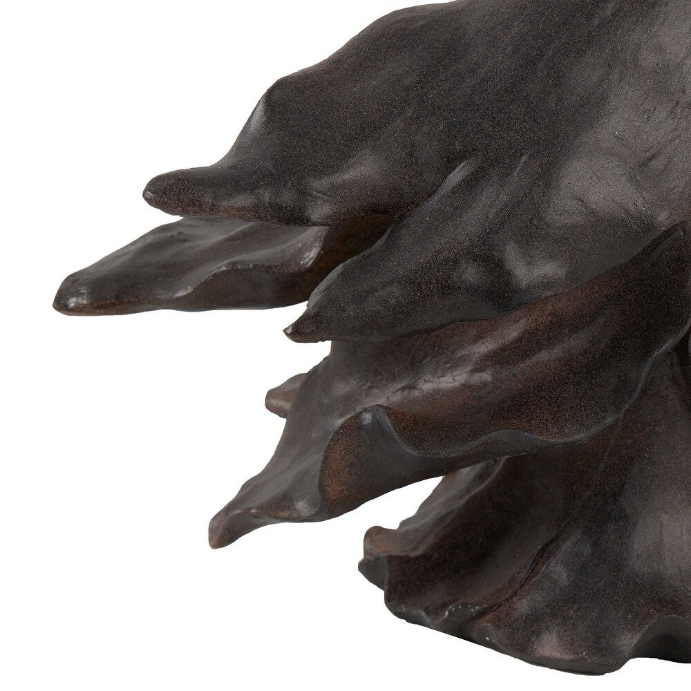 Dark Gray Resin Woman Sculpture