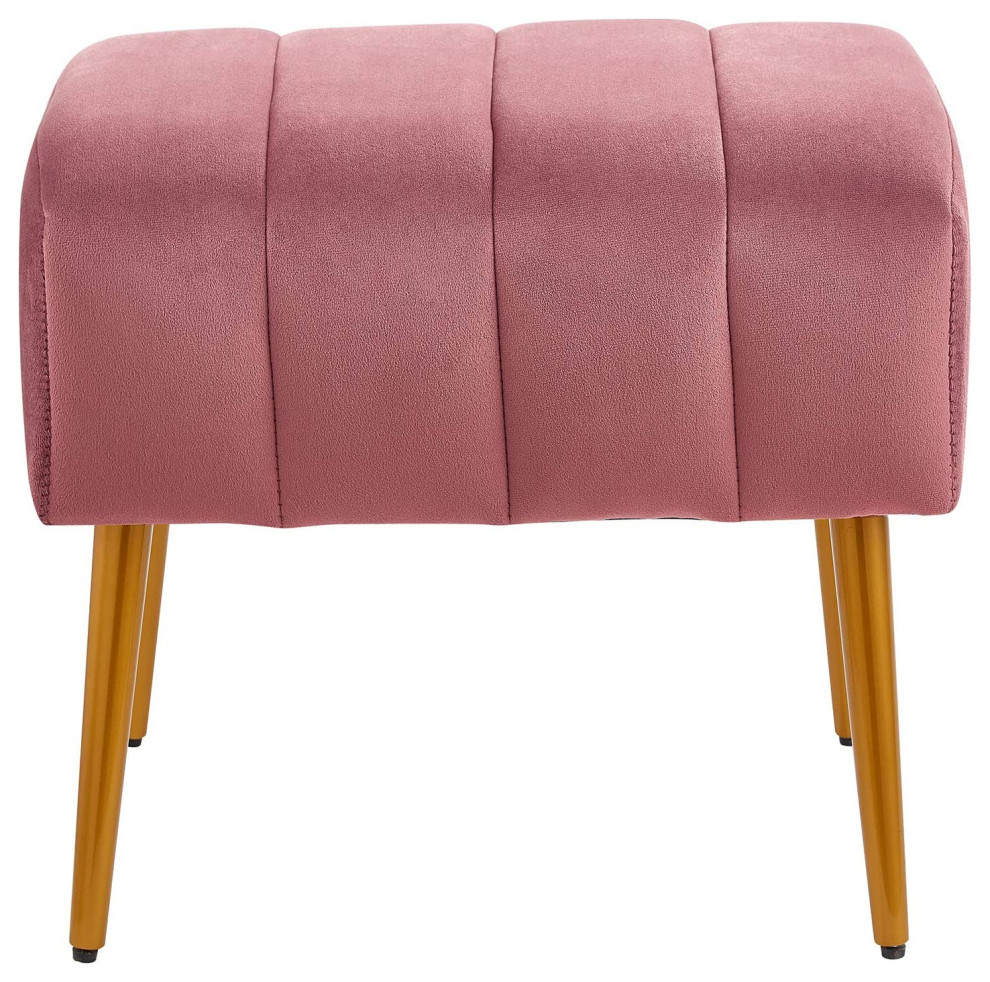 Upholstered Velvet Footrest Ottoman   Transitional   Footstools And Ottomans   by Imtinanz  LLC  Houzz