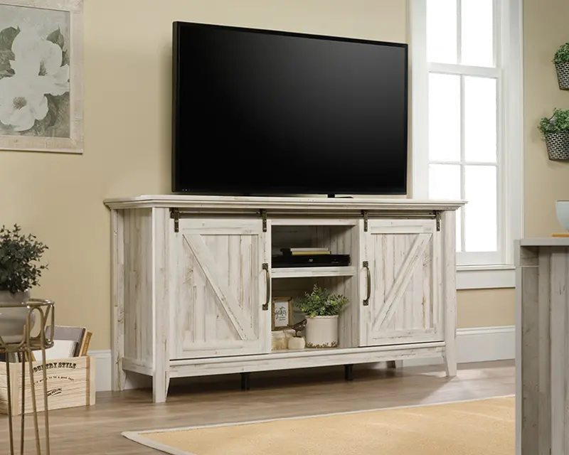 Dakota Pass White 66 TV Stand