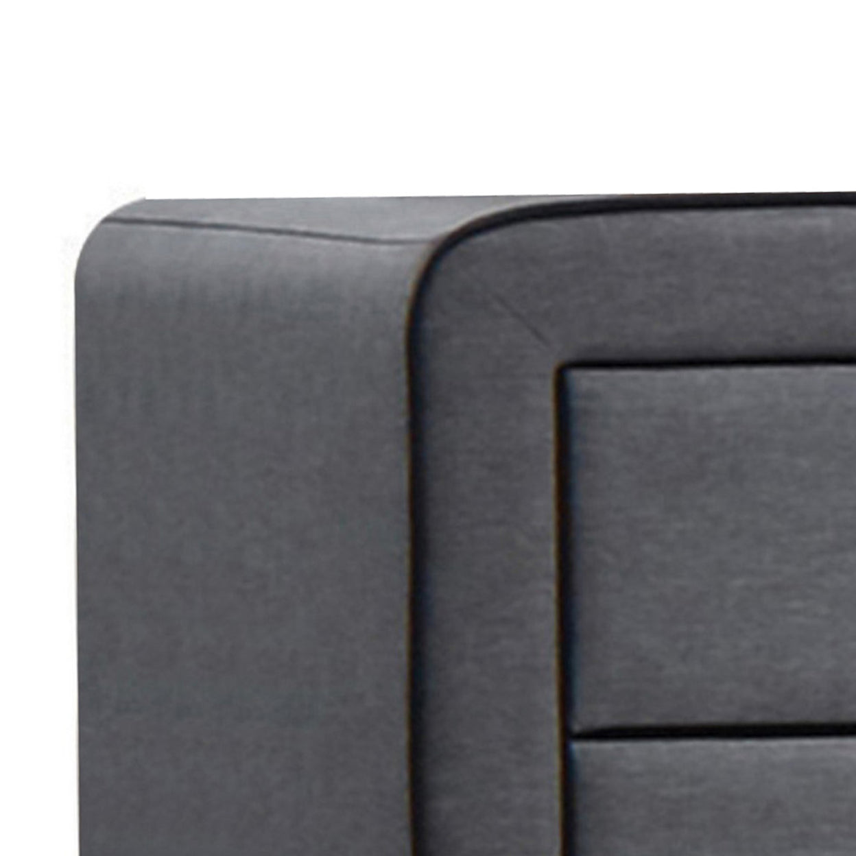 Transitional Style Wood and Fabric Upholstery Nightstand with 2 Drawers, Gray- Saltoro Sherpi