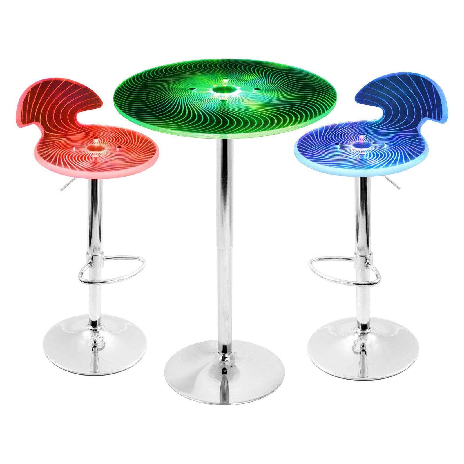 LumiSource Spyra 3-Piece Light Up Bar Set