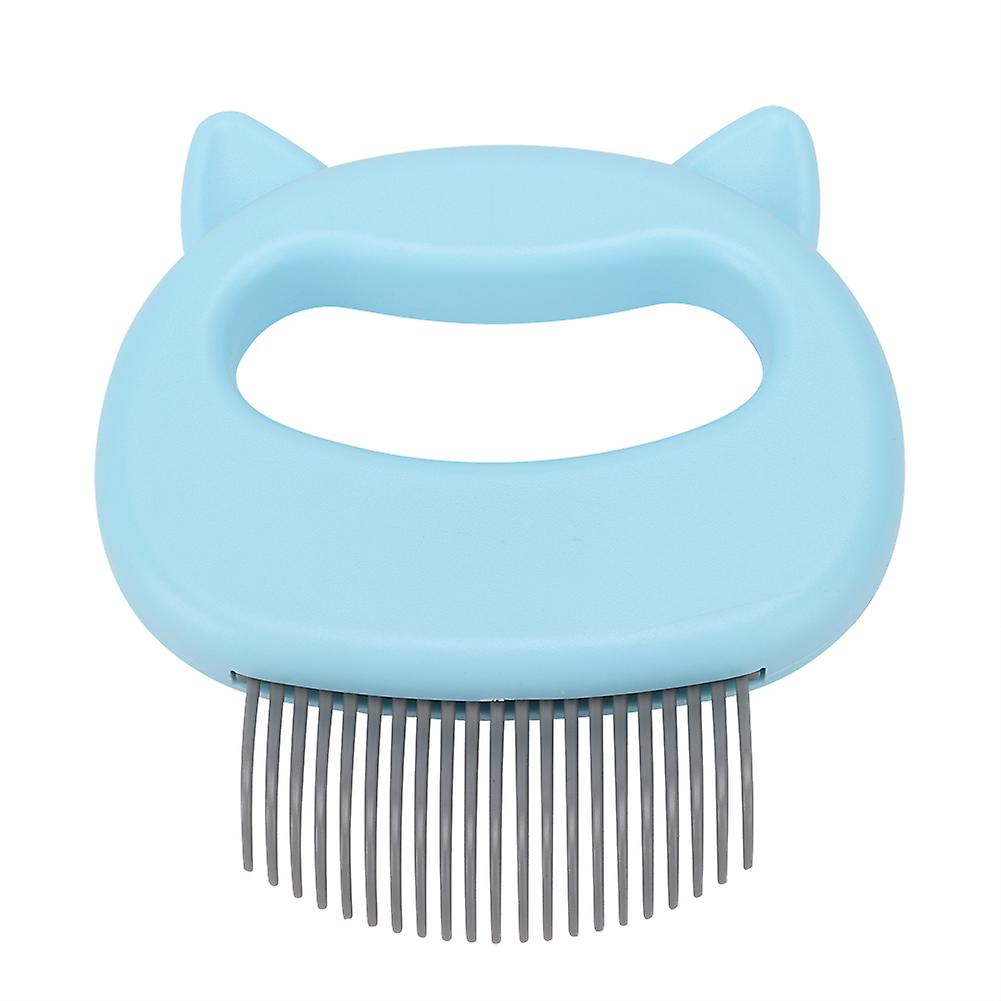 Pet Cat Dog Massage Shell Comb Grooming Hair Removal Shedding Cleaning Brush (blue)