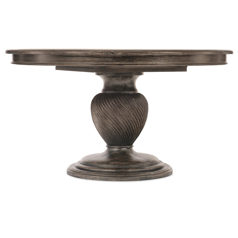 Traditions 54in Round Dining Table with One 20 inch Leaf  Maduro   54\