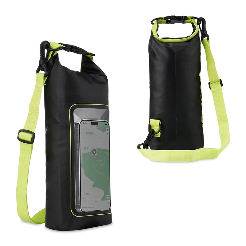 Manufactory Custom Dry Bag Compression Sack for Kayaking Fishing Phone Window Roll Top Waterproof with Transparent 2l Blackdog