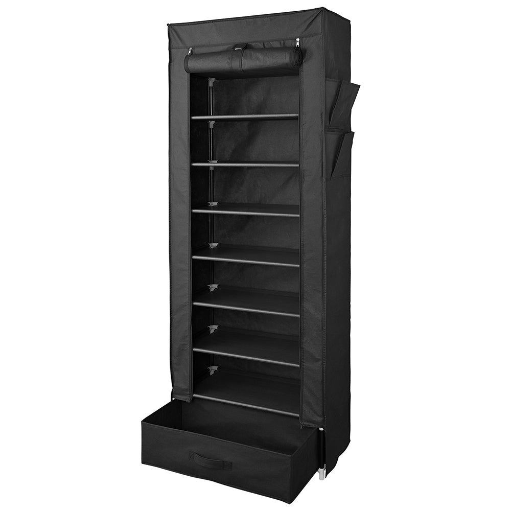 Yescom 10 Tiers 27 Pairs Tall Shoe Rack Shelf Closet & Cover