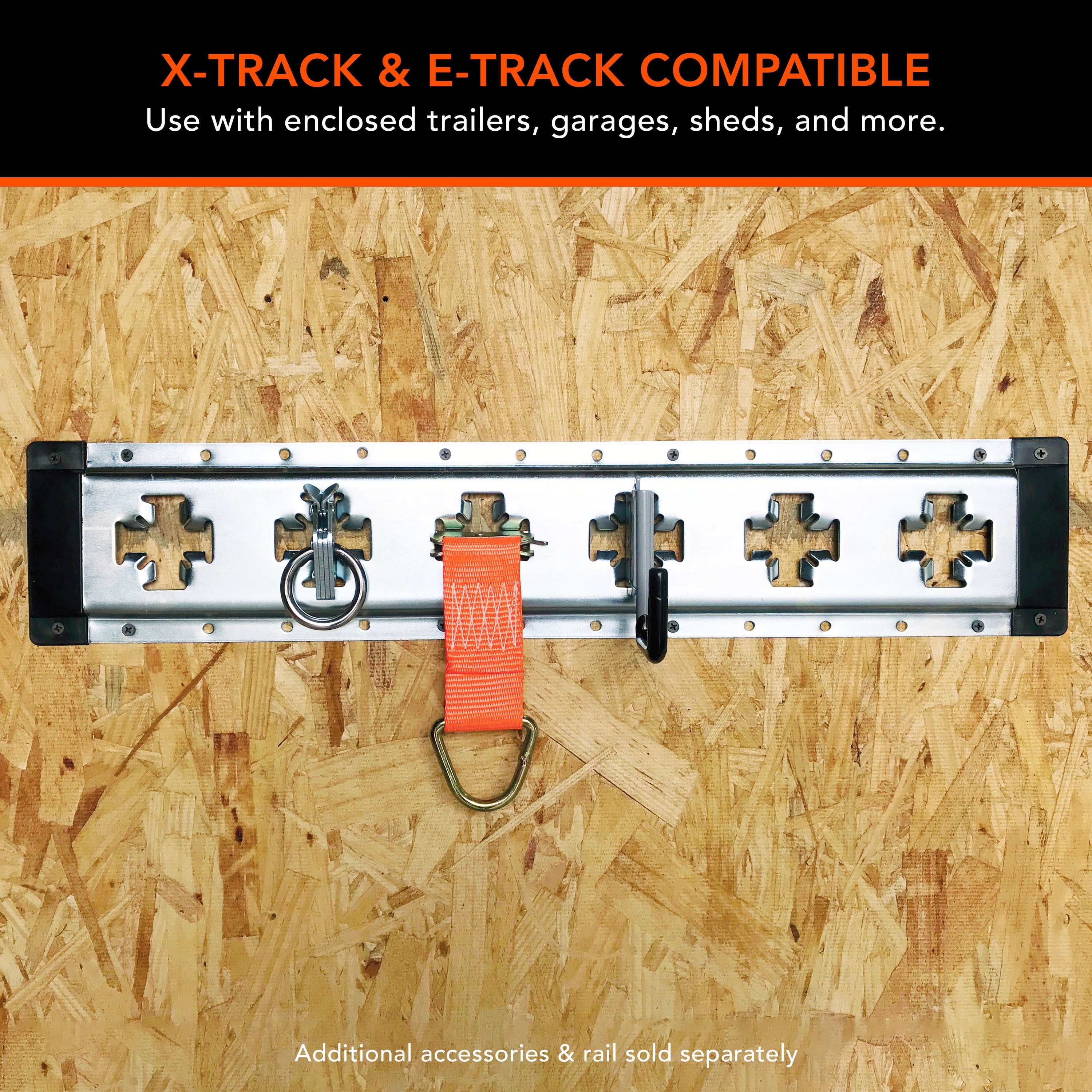 CargoSmart 6673 X-Track Rope Ring Tie Down Strap, 2,000 lb Strength