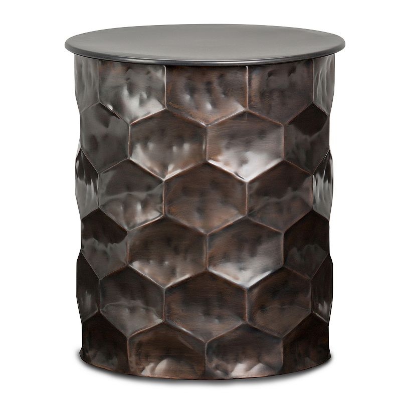 Simpli Home Whitney Metal Storage End Table