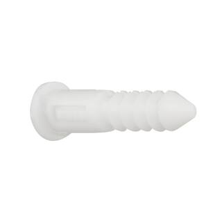 Everbilt #8-10 x 1 in. White Ribbed Plastic Anchor (100-Piece) 803842