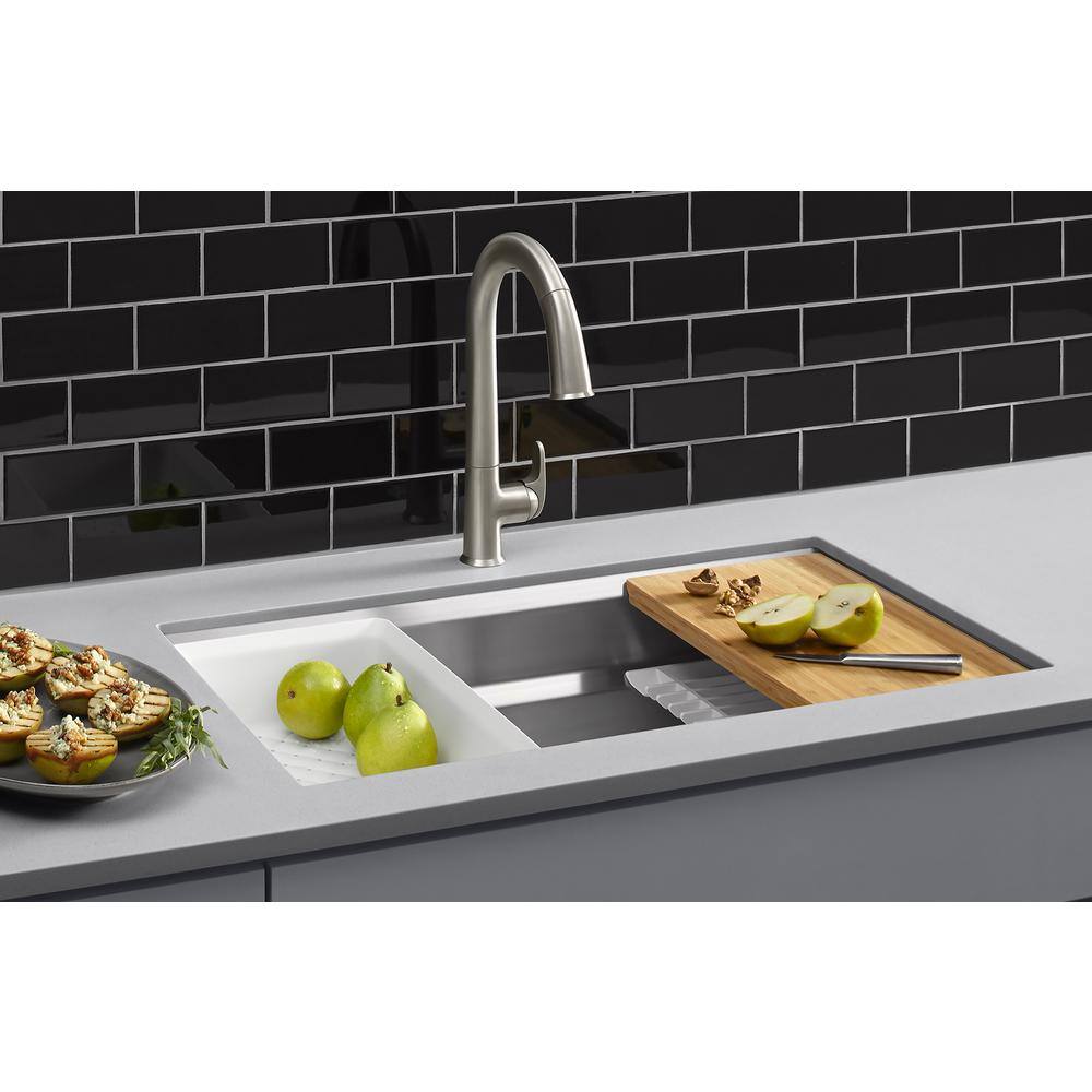 KOHLER Prolific Undermount Stainless Steel 29 in. L Single Bowl Kitchen Sink K-23651-NA