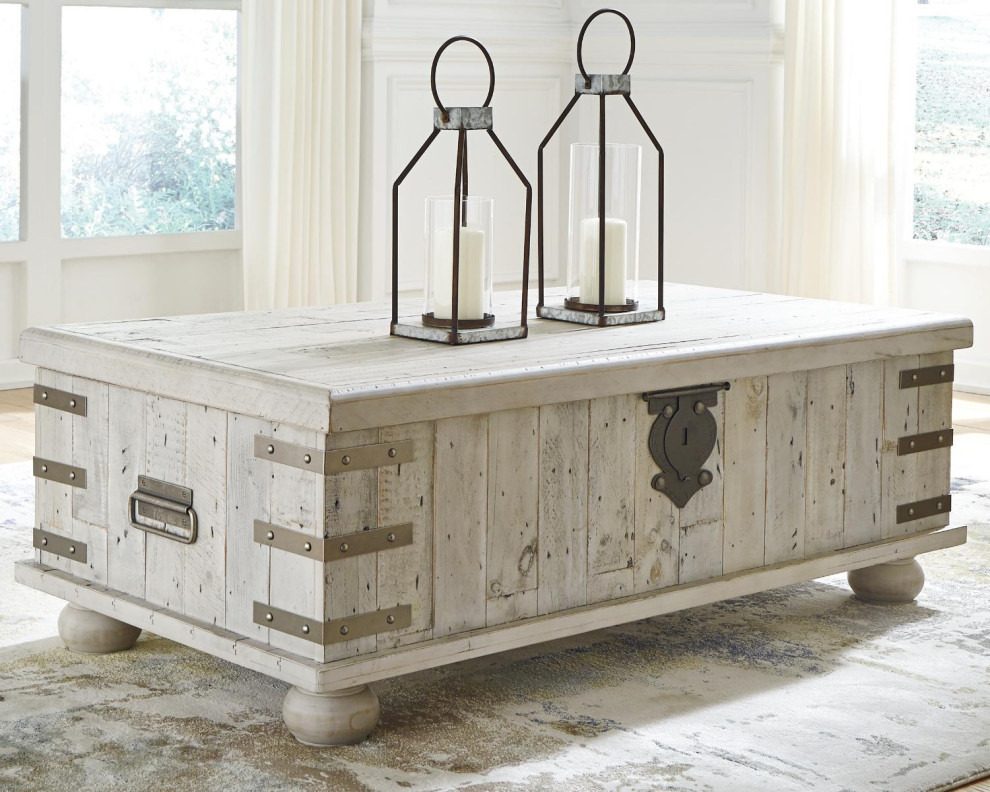 Carynhurst Coffee Table with Lift Top   Farmhouse   Coffee Tables   by Ashley Furniture Industries  Houzz