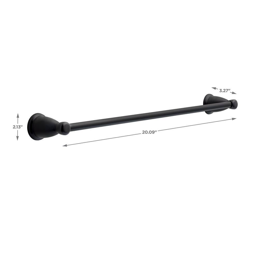 Franklin Brass Kinla 24 in. Towel Bar in Matte Black KIN24-MB