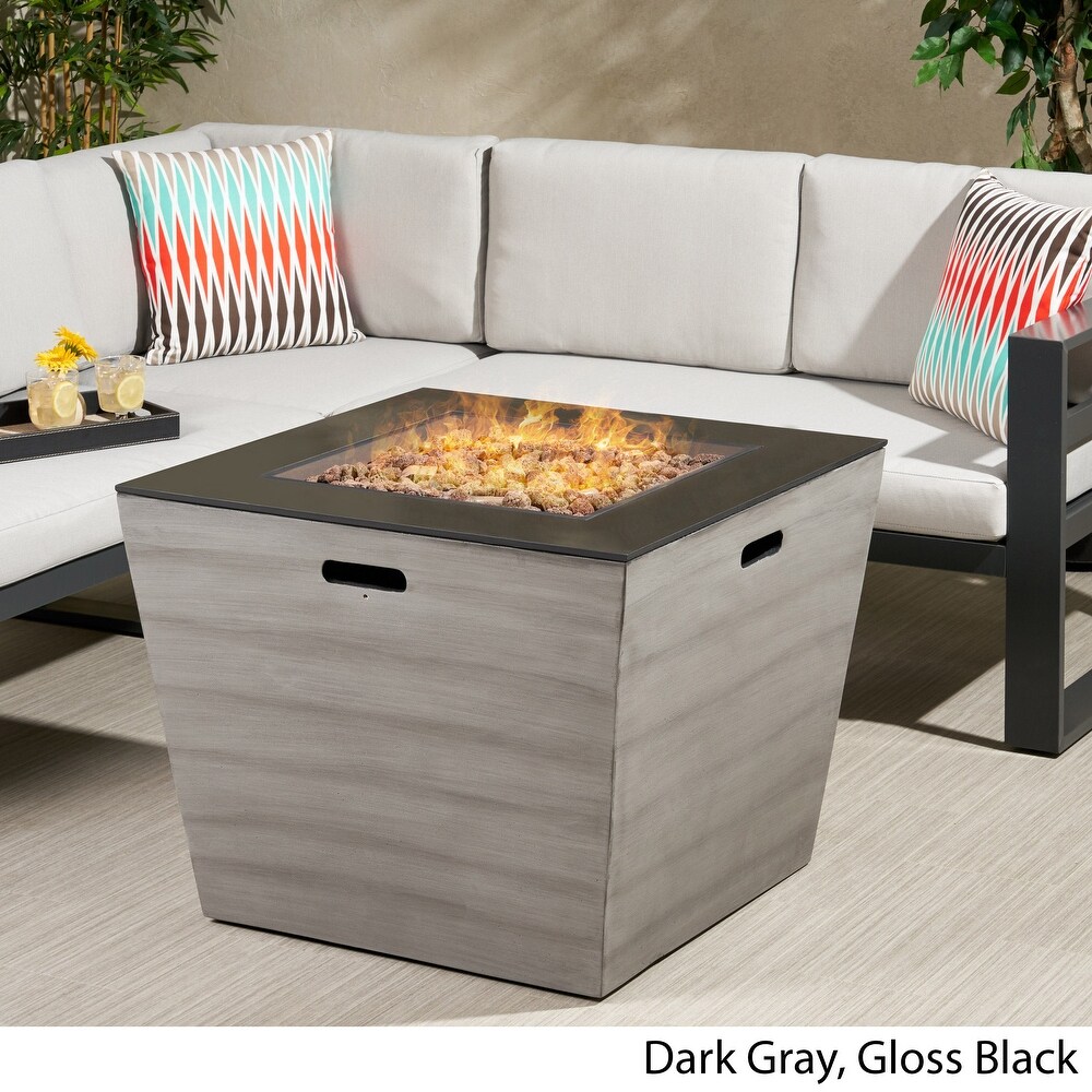 Langton Outdoor Modern 30 Inch Square Fire Pit by Christopher Knight Home   30.00\