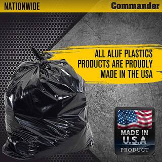 Commander 39 Gal. 1.2 Mil Black Trash Bags 33 in. x 41 in. Pack of 40 for Home Industrial Janitorial and Outdoor ULR-39G-DS-40C