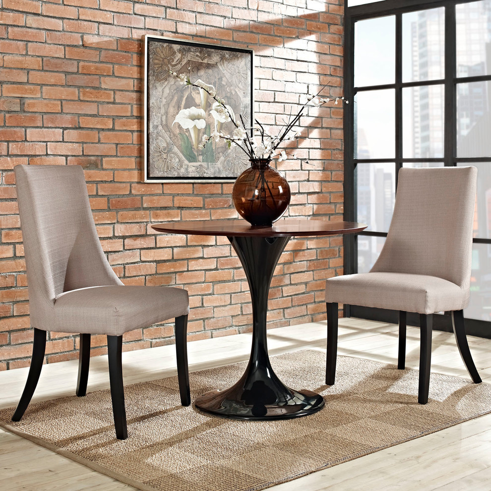 Modern Contemporary Kitchen Dining Side Chair Set of 2 Beige   Dining Chairs   by House Bound  Houzz