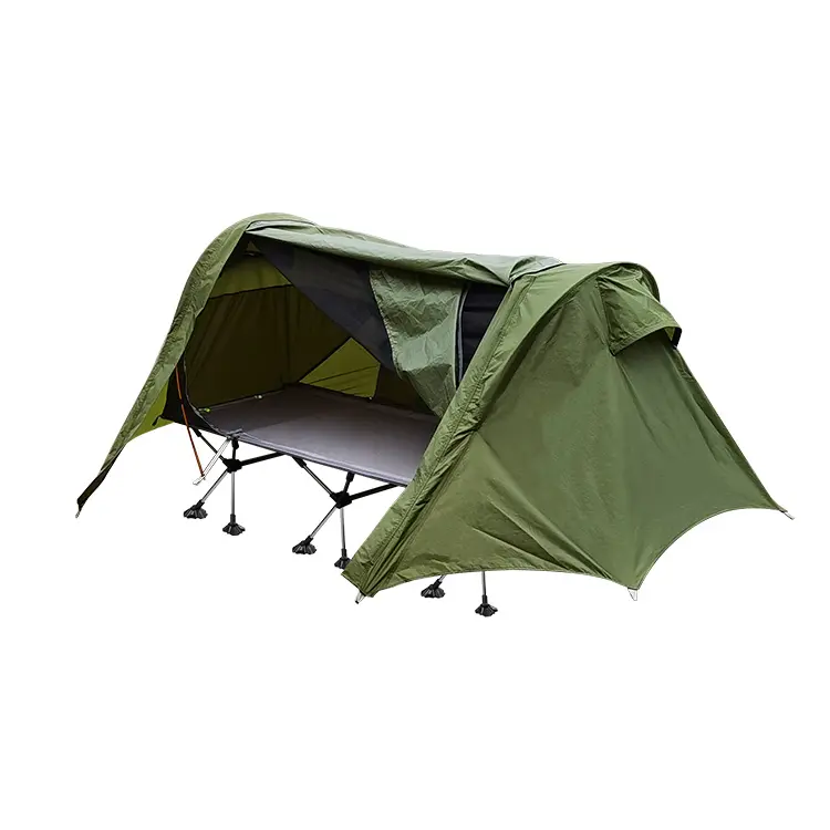 popular outdoor tent waterproof camping cot easy to collect folding ground bed mosquito net cot tent