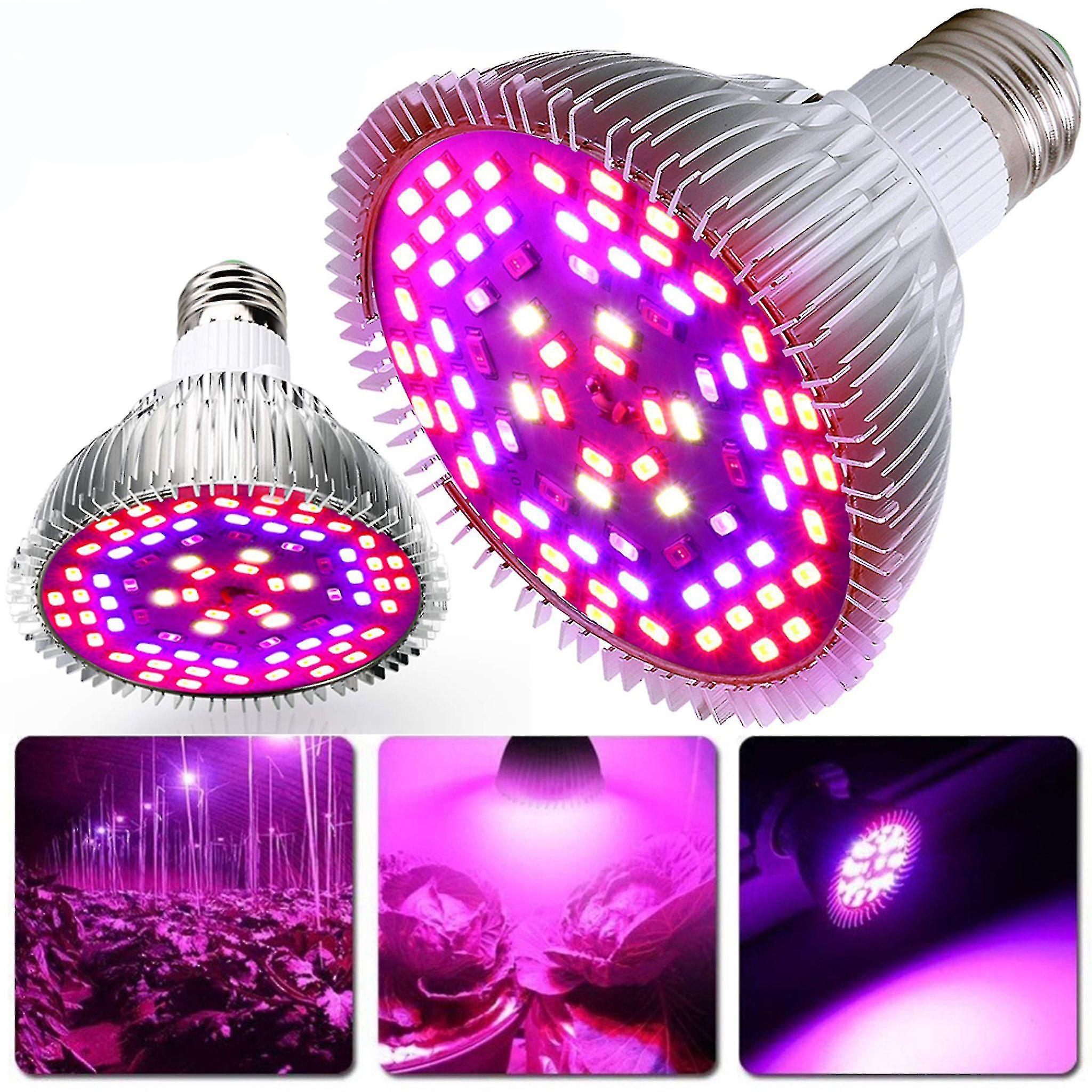 30w E27 40 Led Plant Lamp Plant Light Indoor Plants Grow Lamp Full Spectrum Grow Lamp