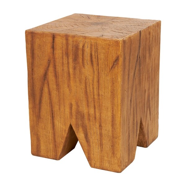 Brown Magnesium Oxide Outdoor Accent Table