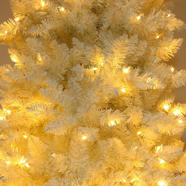 FCH 6.5/7.5ft Flocking Tied Light Christmas Tree