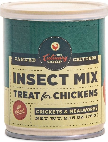 Culinary Coop Mealworms and Crickets Chicken Treats， 2.75-oz can