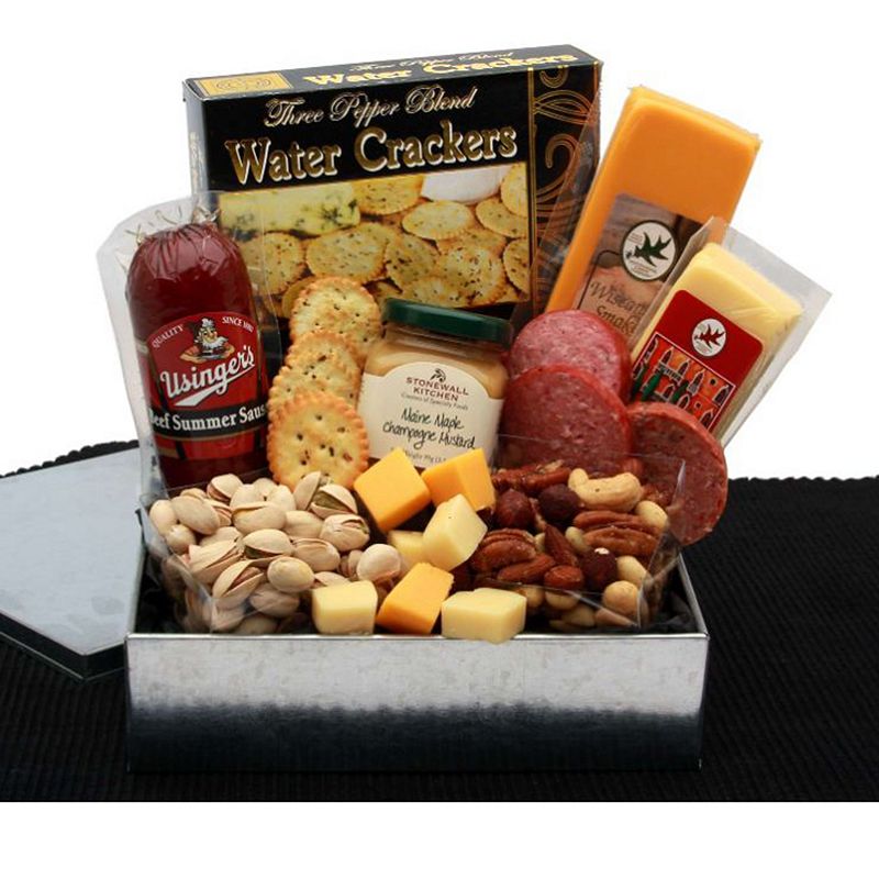 GBDS Gourmet Sausage and Cheese Snack Sampler - meat and cheese gift baskets