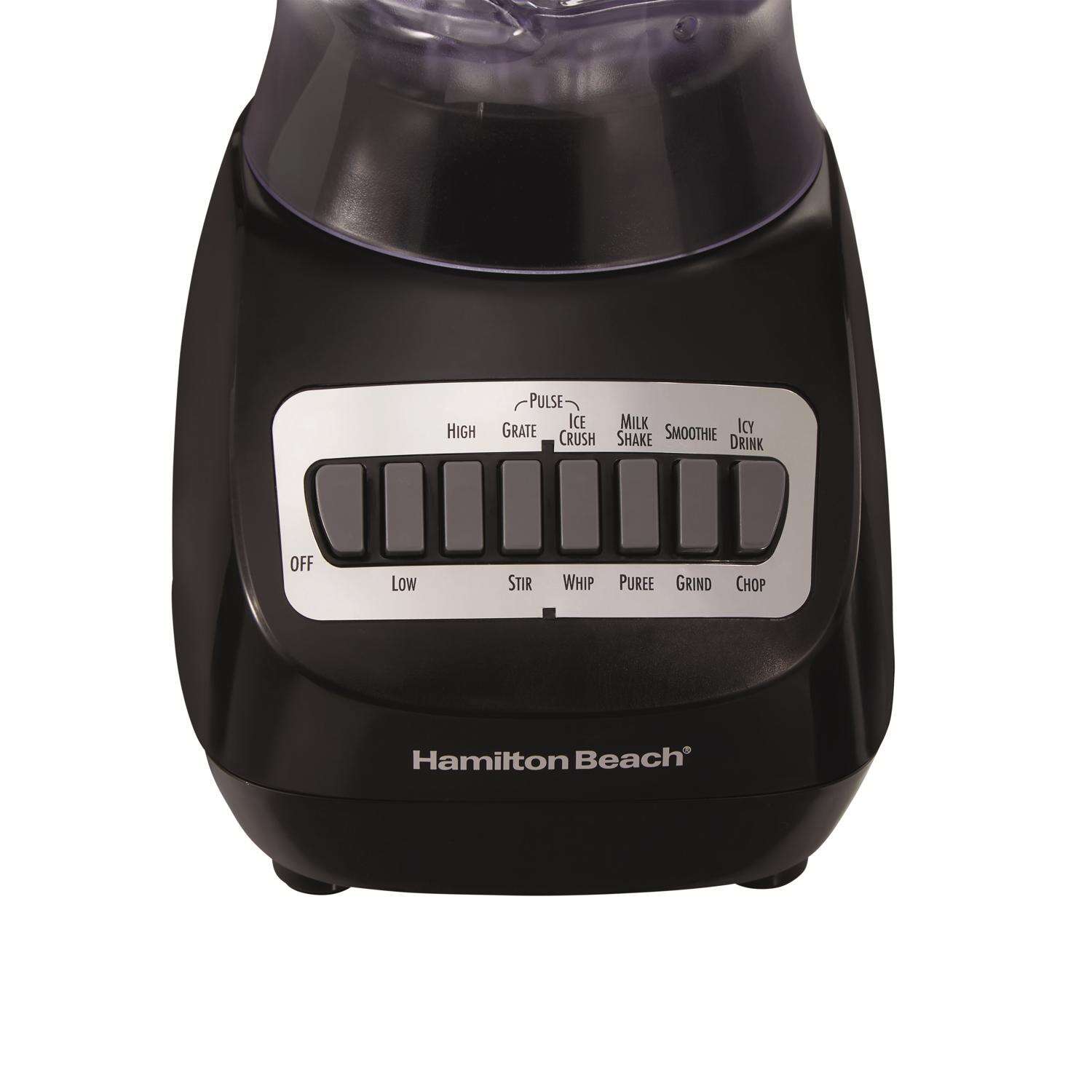 Hamilton Beach Black Metal/Plastic Blender 56 oz 10 speed