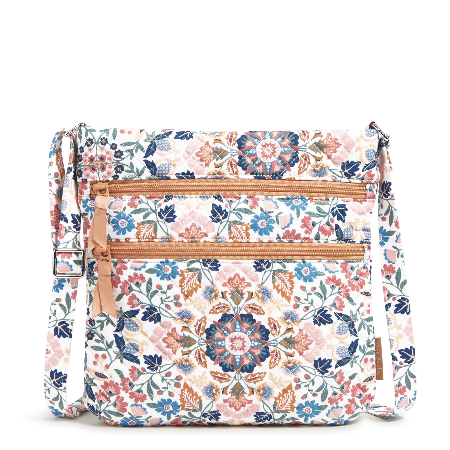 Triple Zip Hipster Crossbody Bag