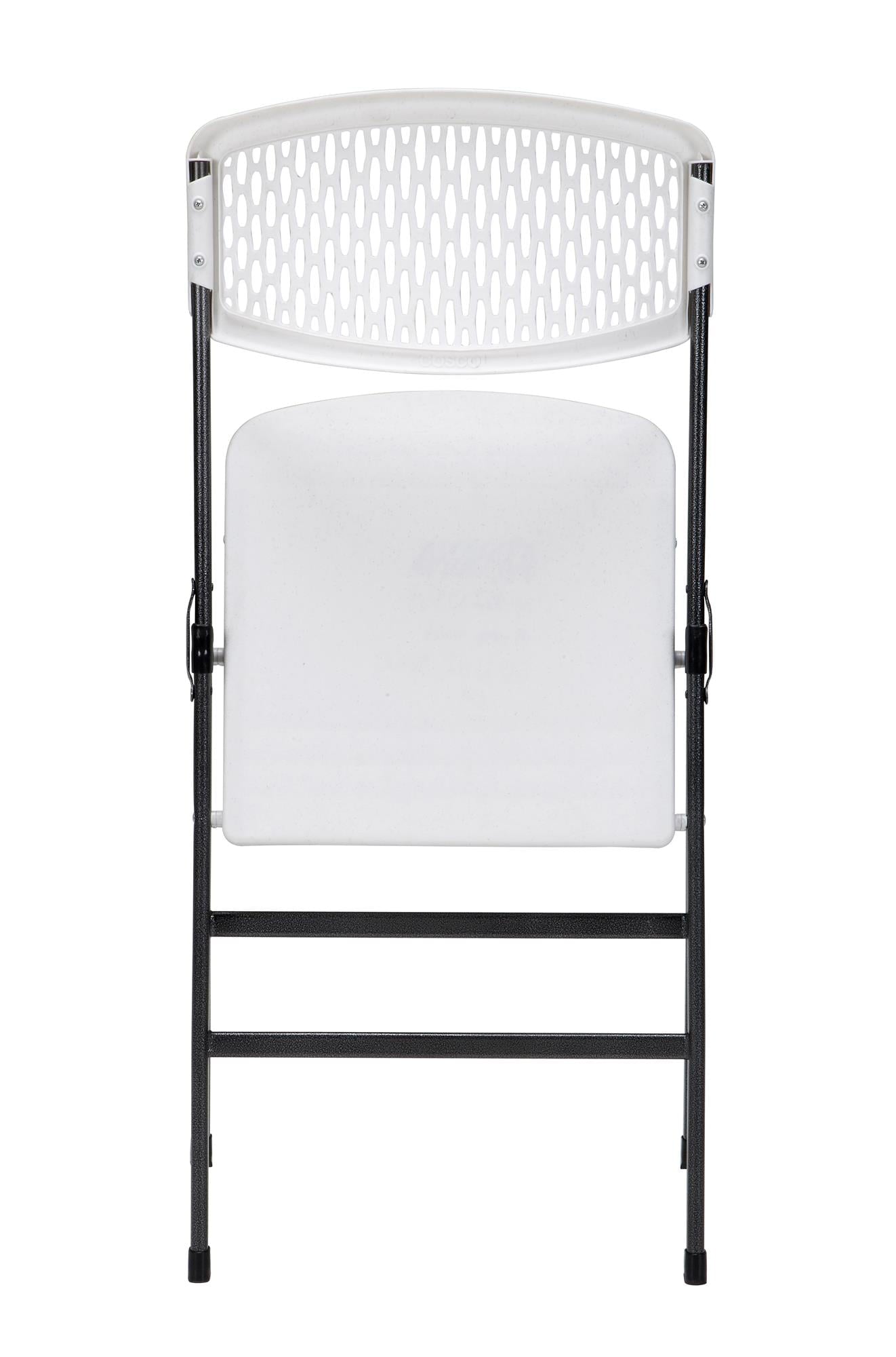 Cosco Waffle Resin Mesh Chair, White, 1-pack