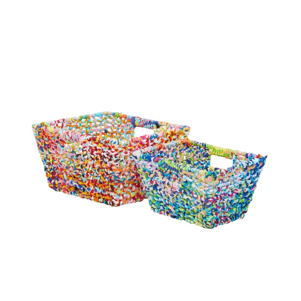 Cotton Farmhouse Storage Basket (Set of 2)   S/2 9\