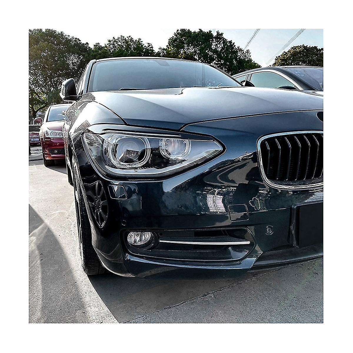 For 1-series F20 Early 2011-2014 Glossy Black Front Headlight Cover Garnish Strip Eyebrow Cover Tri