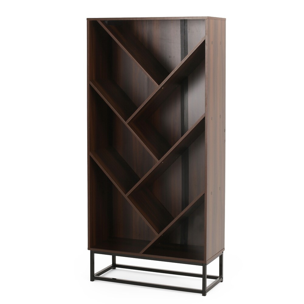 Bucy Modern Industrial 6 Shelf V Bookcase by Christopher Knight Home   31.50\