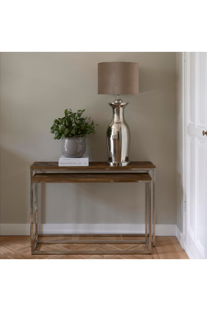 Herringbone Patterned Side Tables (2) M  Rivi√®ra Maison Bushwick   Contemporary   Coffee Table Sets   by Oroa   Distinctive Furniture  Houzz