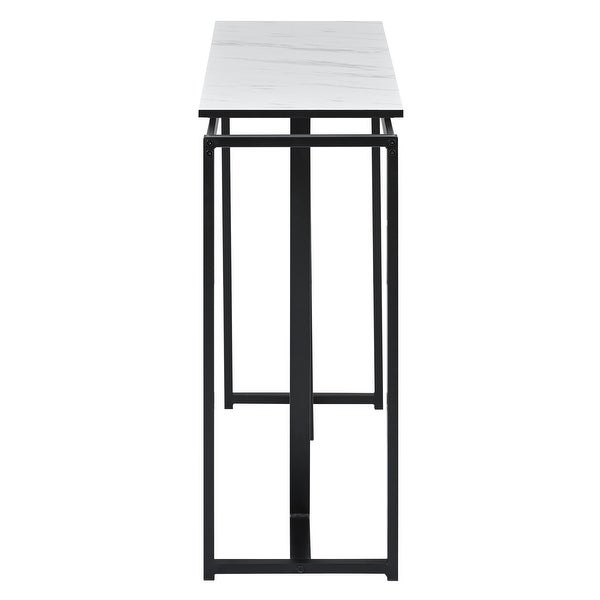 Console Table， Extra Long Entryway Table with Metal Frame|Pi