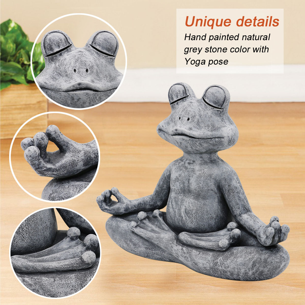 Goodeco Meditating Original Zen Yoga Frog Figurine Statue,Unique Gift Idea,Garden Sculpture Indoor/Outdoor,Patio,Yard or Lawn,12.5