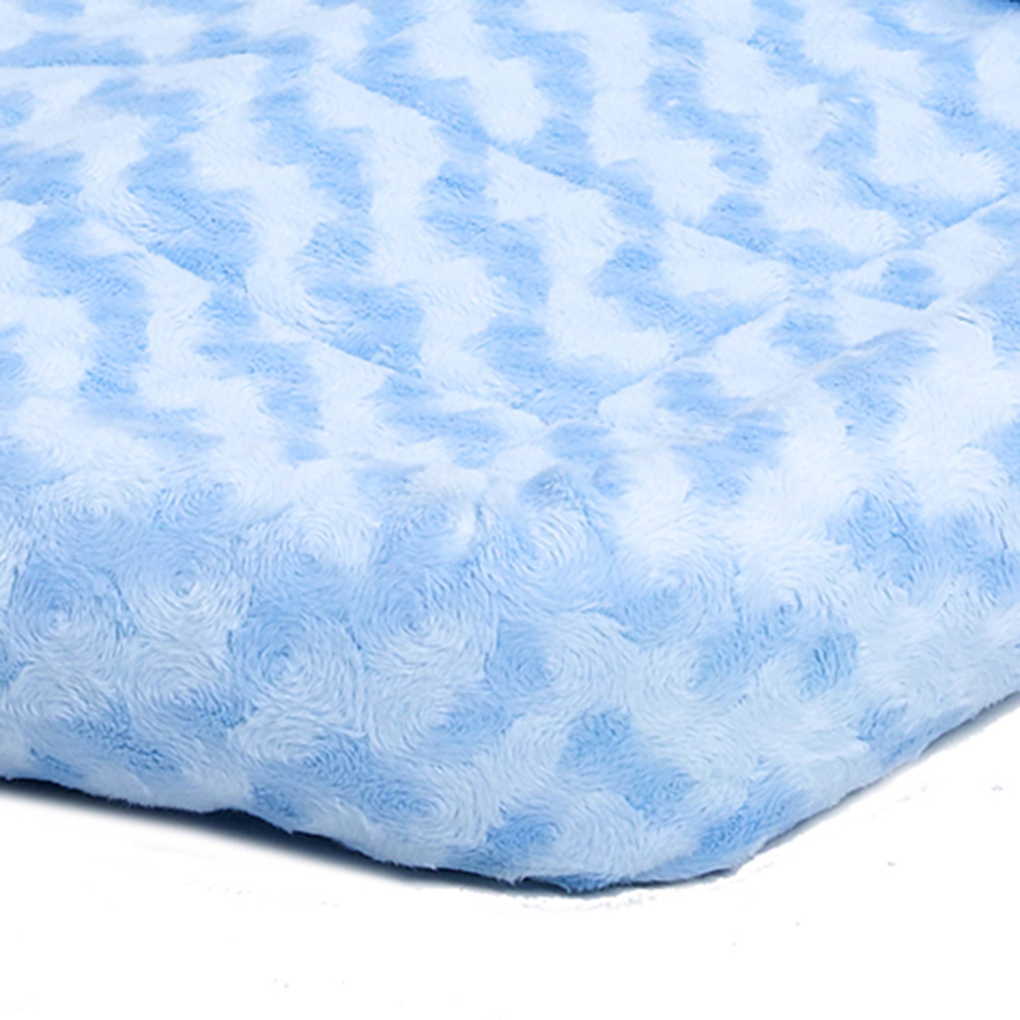 Midwest Quiet Time Bolster Blue Dog Bed， 18