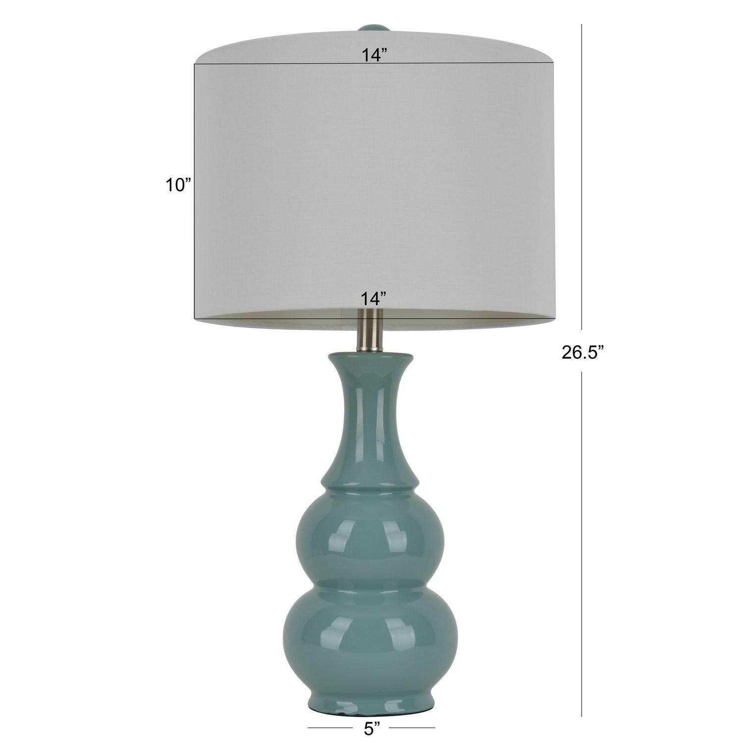 DA(C)cor Therapy Harper Aqua Ceramic Table Lamp  Crowdfused