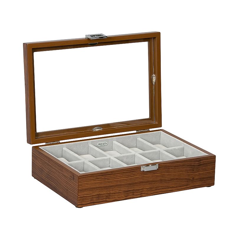 Mele Designs Dante Glass Top Wooden Watch Box