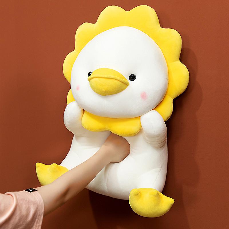 Cute Sun Flower Duck Doll Plush Toy Little Yellow Duck Doll Doll Girl Sleeping Pillow Children's Gift