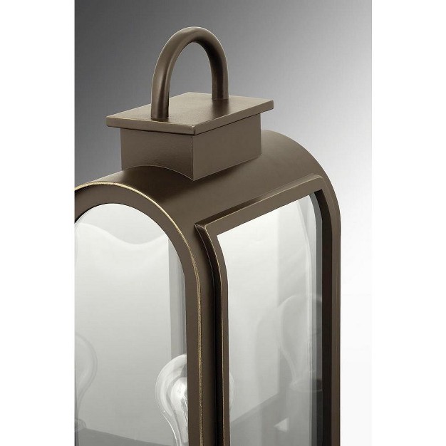 Progress Lighting Refuge 1 light Outdoor Wall Lantern Oil Rubbed Bronze Clear Glass Umber Reflector Panel