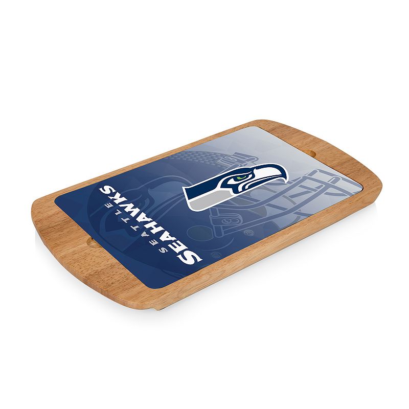 Picnic Time Seattle Seahawks Billboard Glass Top Serving Tray