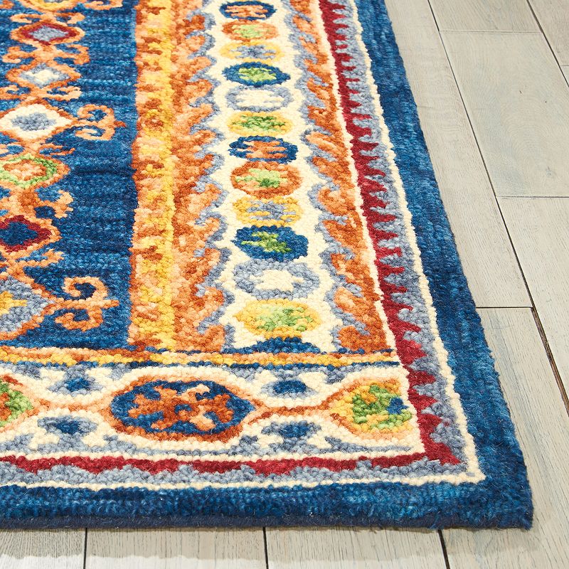 Nourison Vivid Framed Medallion Wool Rug