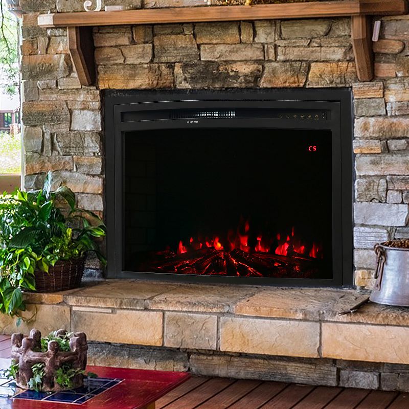 Sunnydaze 30 in Cozy Warmth Indoor Electric Fireplace Insert - Black