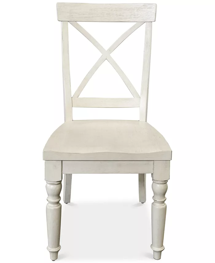 Furniture Aberdeen Off White X-Back Side Chair 6pc Set