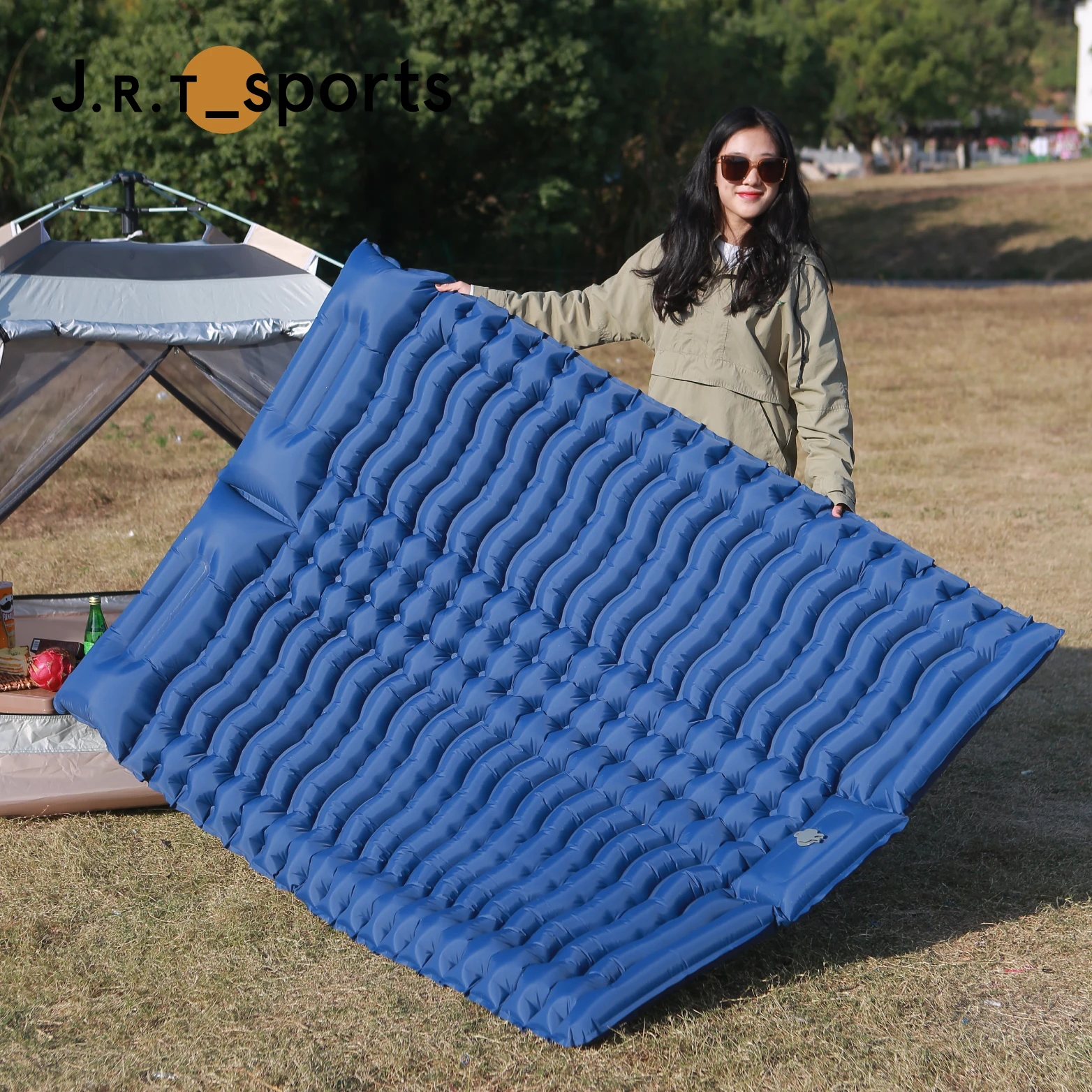 Outdoor Ultralight Air Inflatable Self inflating Double Camping Sleeping Pad